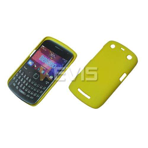Yellow Hard Back Cover Case For BlackBerry Curve 9350 9360 9370