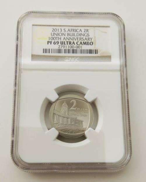 2013 UNION BUILDINGS 100th ANNIVERSARY R2 NICKEL PROOF 69 - NGC PF 69 - RARE - Only 700 minted