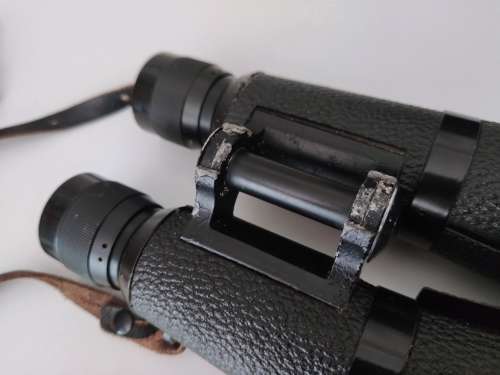 WW2 Vintage Binoculars BMJ 1942 in black leather case