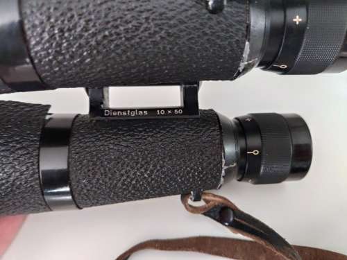 WW2 Vintage Binoculars BMJ 1942 in black leather case