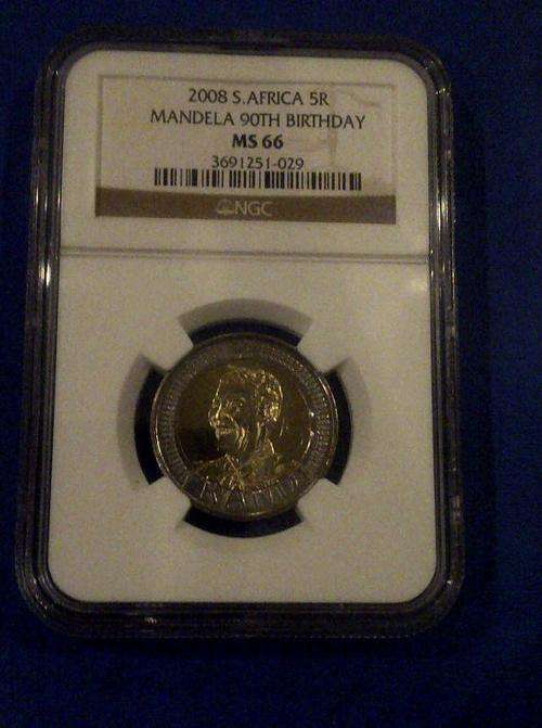 MS 66 NGC GRADED MANDELA 90 TH BIRTHDAY COIN