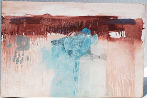 Mark Enslin oil painting on the board, signed, Dated '88, Contemporary Abstract. Oil-116M image size