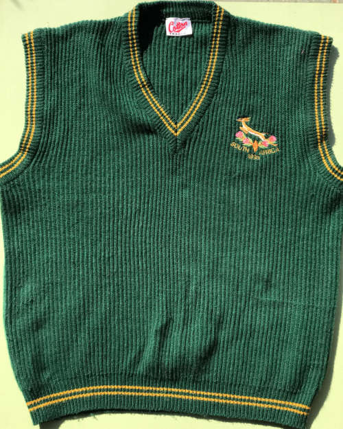 Sleeveless sweater with the emblem of South Africa 1995 Rugby World Cup