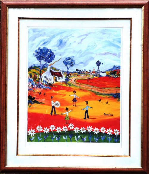 Portchie print-3 Limit Edition 188/500, numbered and pencil signed. Image size 61.5-80 cm Paper