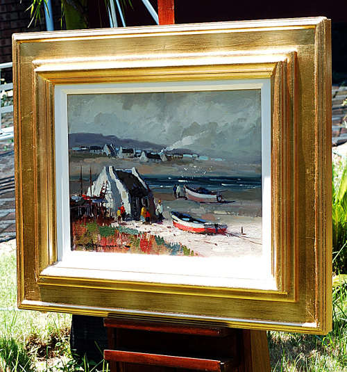Wessel Marais Oil painting on the canvas  oil-116 image size 45,6-61 cm framed