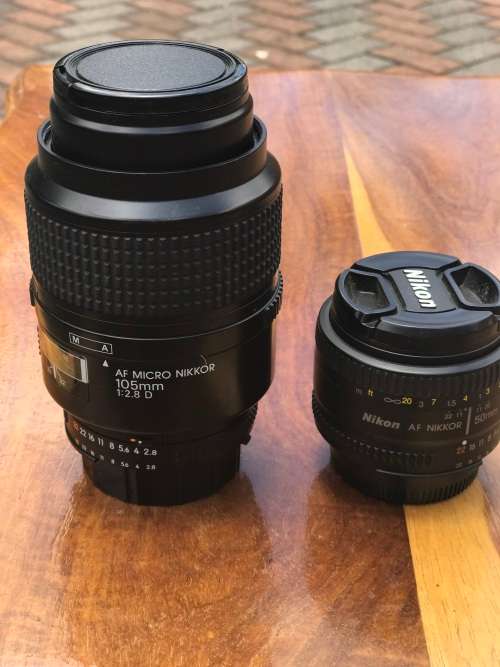 NIKON AF NIKKOR 50MM 1:1.8D and AF MICRO NIKKOR 105mm 1:2,8D  used.(A-3)