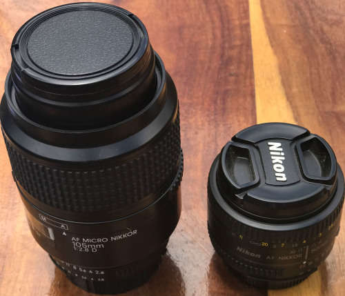 NIKON AF NIKKOR 50MM 1:1.8D and AF MICRO NIKKOR 105mm 1:2,8D  used.(A-3)