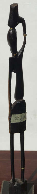 #14 African Art Women holding on head something, wood carvings