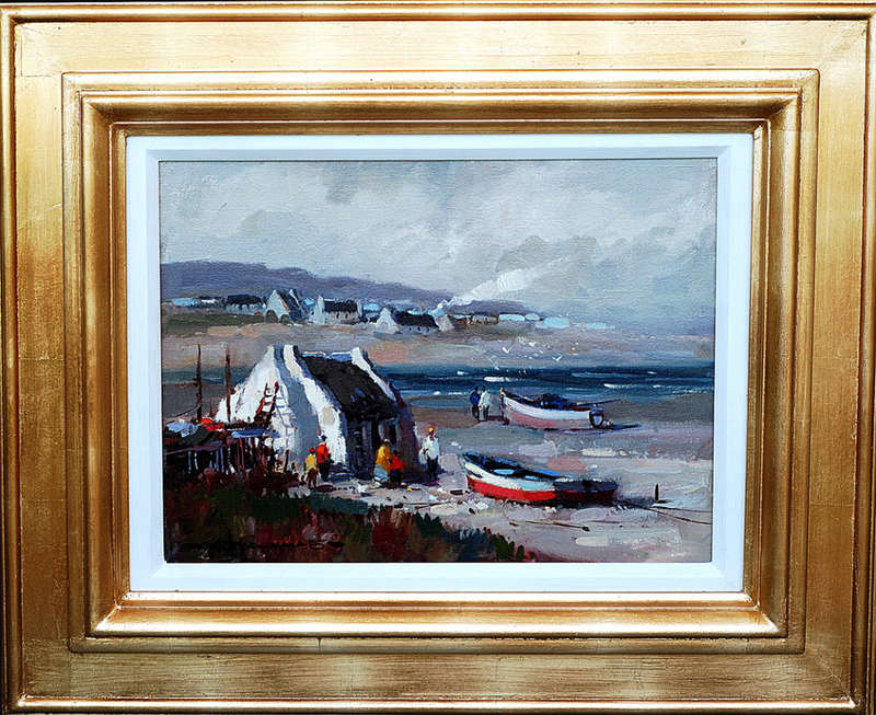 Wessel Marais Oil painting on the canvas oil-116 image size 45,6-61 cm framed.