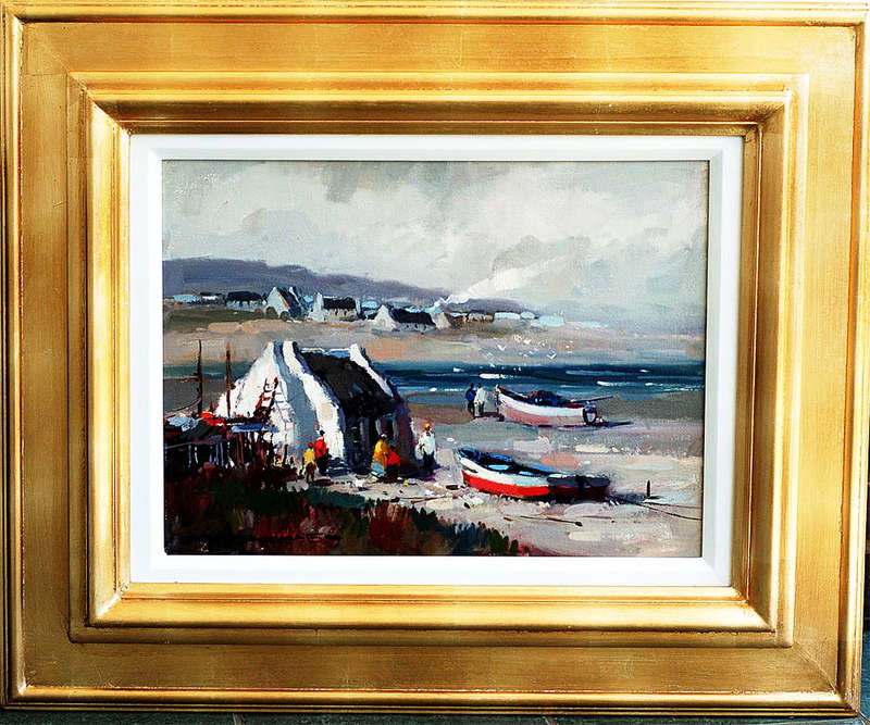 Wessel Marais Oil painting on the canvas oil-116 image size 45,6-61 cm framed.