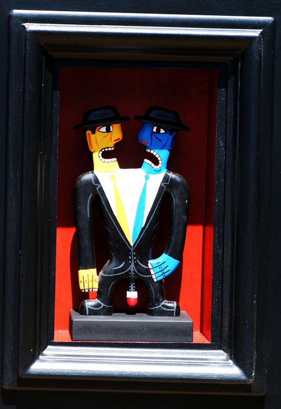 Norman Catherine, Two Gentlemens Yellow and Blue in suite Signed and numbered 09/003.