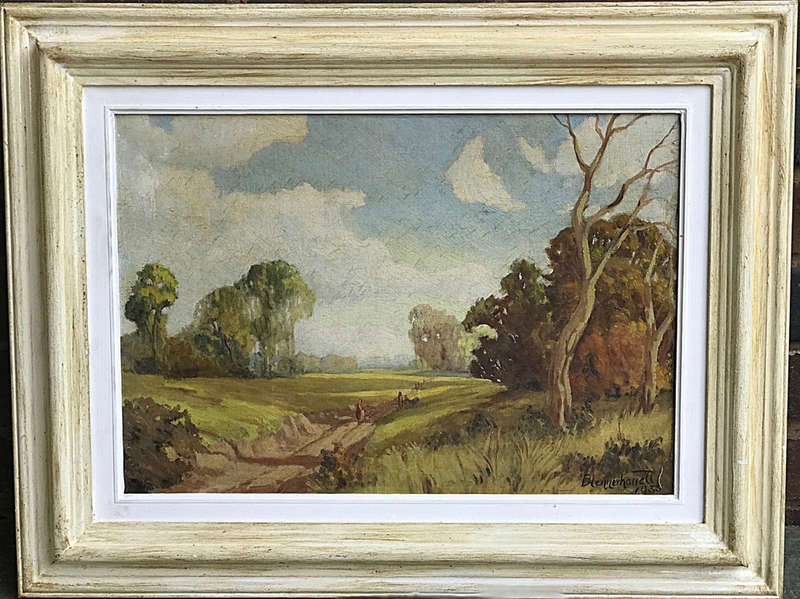 William Thomas Blennerhassett oil painting on the canvas oil image size 35,5-50,5 cm framed.