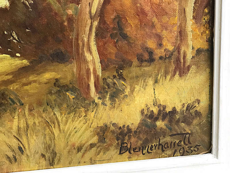 William Thomas Blennerhassett oil painting on the canvas oil image size 35,5-50,5 cm framed.