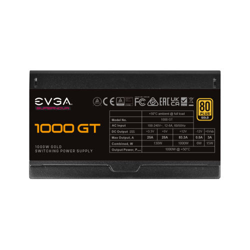 EVGA 1000W 80 Plus Gold Fully Modular  Desktop Power Supply