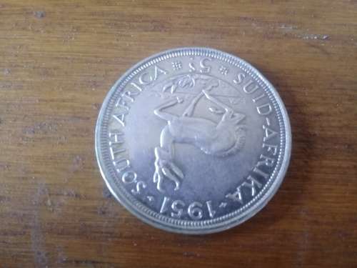 1951 Union 5 Shilling. Great Coin.
