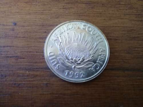 1992 Coinage Silver 1 Rand Proof Coin.