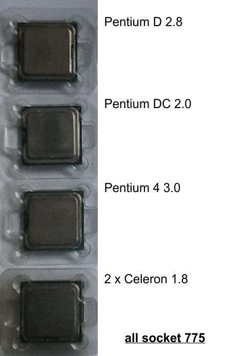 5 x Var. Socket 775 Processors. See Image