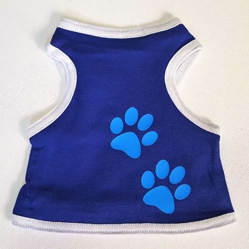 Blue paw prints doggie vest medium