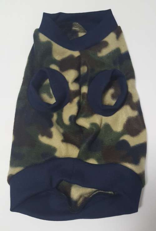 dog jersey polar fleece in green camo medium