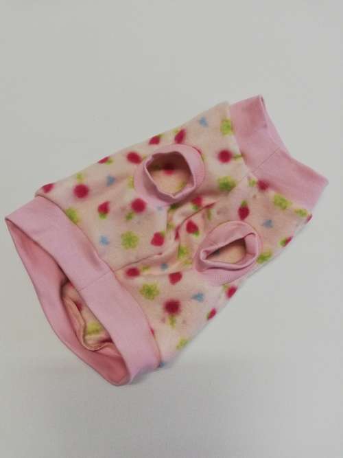 Dog jersey pink floral print XX-Large