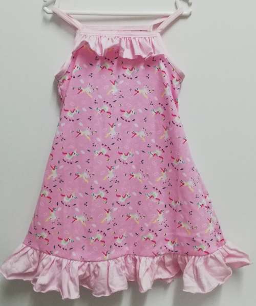 Girls dresses (pink unicorn print)
