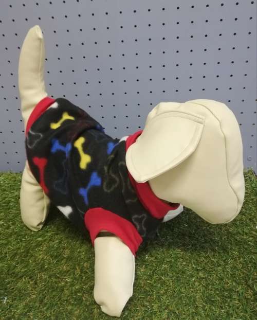 Dog jersey bright bone print small