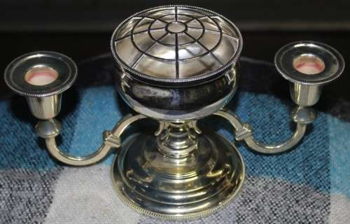 Silver-Plated 2-Candle Holding Candelabra