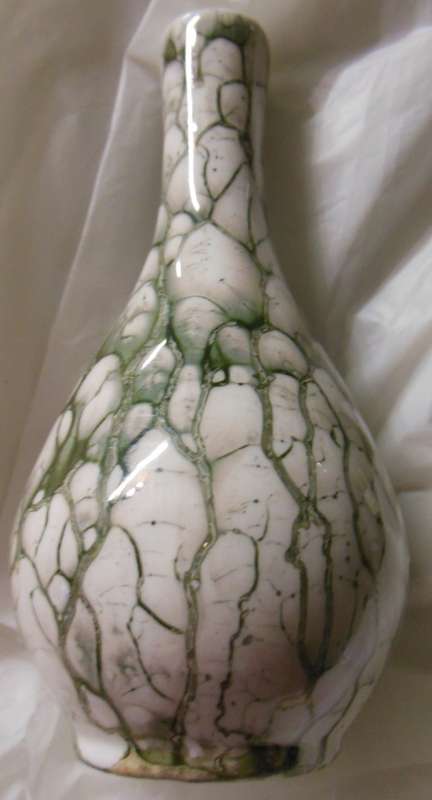 Green and White Vase