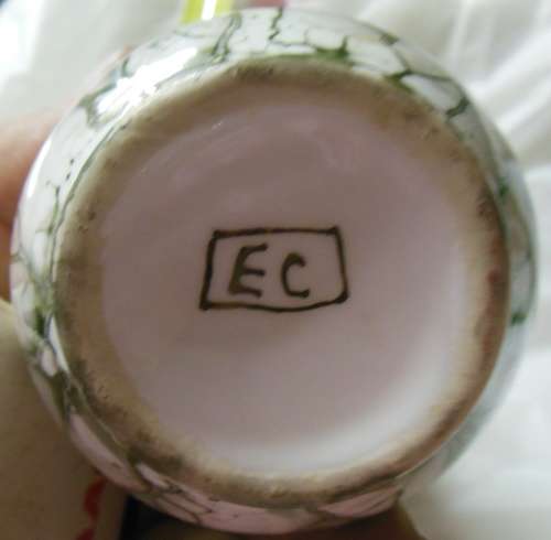 Green and White Vase