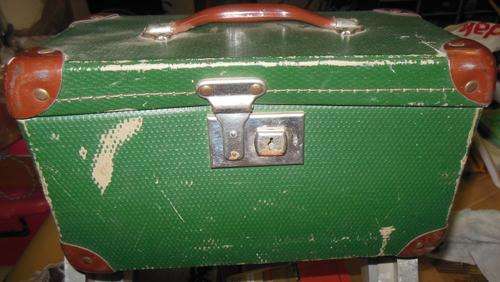 Small Green Vintage Suitcase