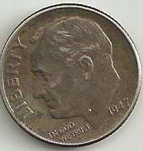 1947 Roosevelt Dime