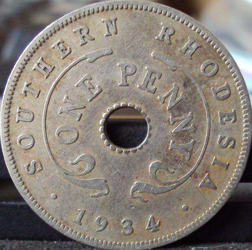 1934 Southern Rhodesia Penny