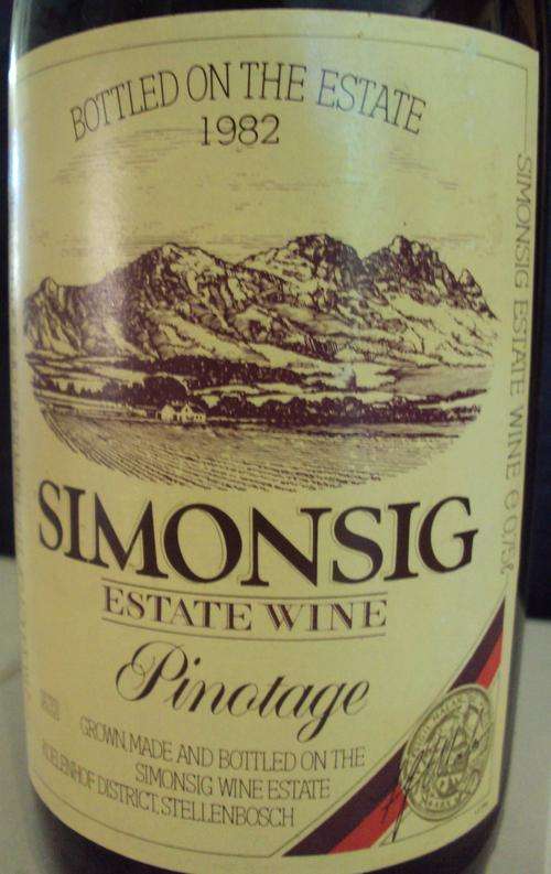 Wine Lovers Bargain 1982 Simonsig Pinotage