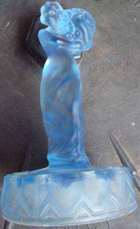 Blue Lady Frosty Glass Ornament
