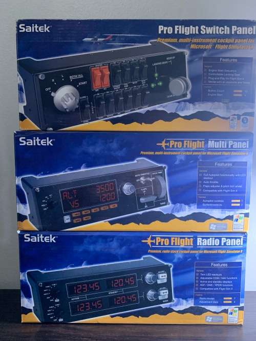 Saitek Flight Simulator Switch Radio and Multi Panel Set - MSFS - X Plane - Logitech