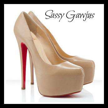 Nude Colour Peep Toe High Heels - Size 6