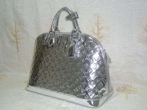Large Silver Mirror LV Handbag