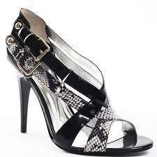 Gorgeous Guess black and white faux snakeskin heels