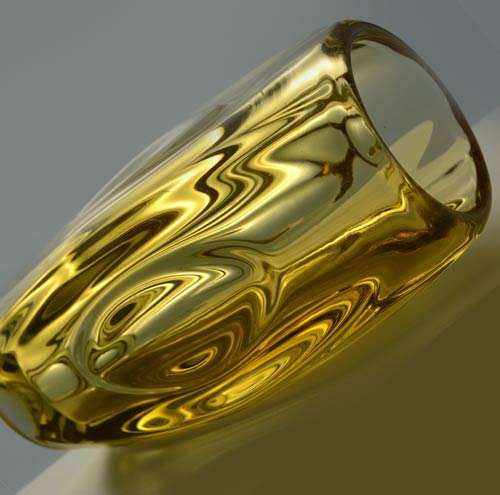 * A BEAUTY! A POST-WAR CZECH ART GLASS VASE (PRESSED GLASS) DESIGNED BY RUDOLF SCHROTTER FOR ROSICE