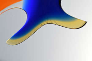 VERY RARE CULT ITEM: EXBOR FISH GLASS SCULPTURE DESIGN (ATTRIBUTED) ROZINEK AND HONZIK IN THE 1980s