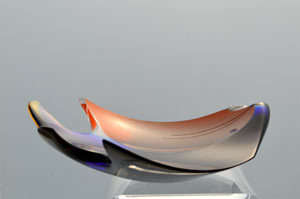 VERY RARE CULT ITEM: EXBOR FISH GLASS SCULPTURE DESIGN (ATTRIBUTED) ROZINEK AND HONZIK IN THE 1980s