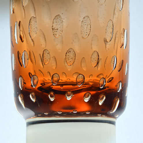 A BEAUTIFUL & RARE FIND: AMBER VASE, DESIGNED BY MILAN METELAK FOR HARRACHOV GLASS