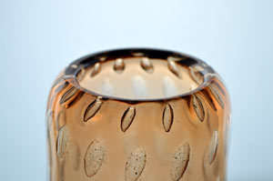 A BEAUTIFUL & RARE FIND: AMBER VASE, DESIGNED BY MILAN METELAK FOR HARRACHOV GLASS