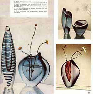 MAGNIFICENT & VERY RARE MARIA STAHLIKOVA CZECH ART GLASS VASE, DESIGNED FOR SKRDLOVICE IN 1960