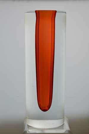 DAZZLINGLY BEAUTIFUL & HEAVY CZECH VASE, DESIGNED, SIGNED & MADE BY ALES VALNER