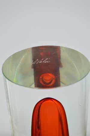 DAZZLINGLY BEAUTIFUL & HEAVY CZECH VASE, DESIGNED, SIGNED & MADE BY ALES VALNER