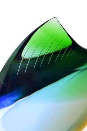 A VERY RARE CULT ITEM: EXBOR FISH GLASS SCULPTURE DESIGNED BY ROZINEK AND HONZIK IN THE 1960s