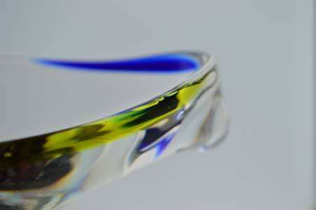 DAZZLING CZECH ART GLASS CHRIBSKA BOWL DESIGNED BY PROF JOSEF HOSPODKA FOR CHRIBSKA