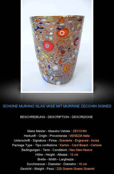 MAGNIFICENT BEAUTY. BRAND NEW, SIGNED & IN ORIGINAL PACKAGING. MURANO TUMBLER IMPORTED FROM ITALY!