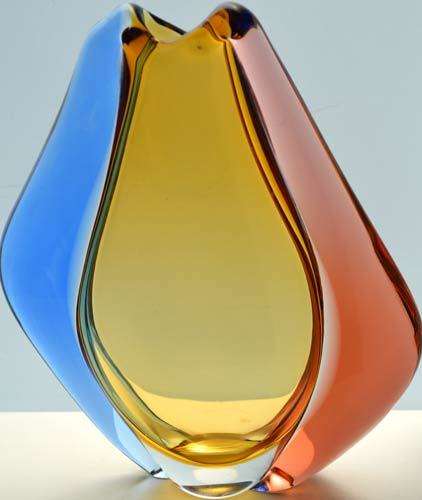 * AN ICON OF CZECH ART GLASS, A MOST ELEGANT VASE DESIGNED BY HANA MACHOVSKA FOR MSTISOV IN 1960
